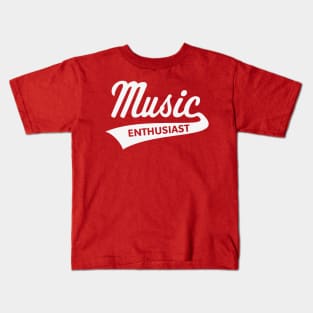 Music Enthusiast (Lettering / White) Kids T-Shirt